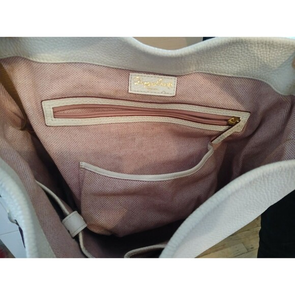 Dooney & Bourke White Pebble Grain Leather Hobo Shoulder Bag Logo Lock - Picture 6 of 16